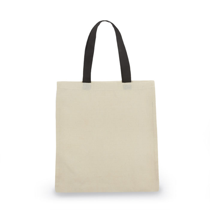TB6118 100% COTTON Natural Tote With Color Handles 15 x16 -278