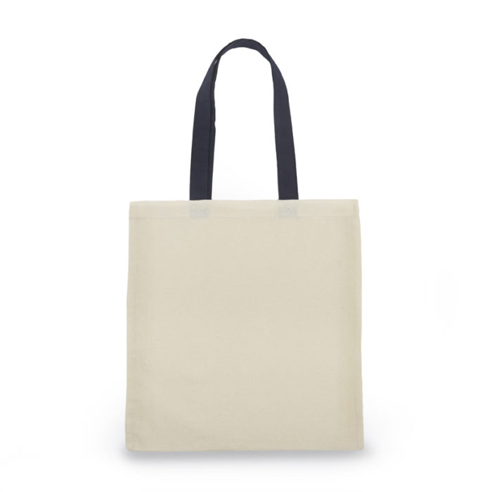 TB6118 100% COTTON Natural Tote With Color Handles 15 x16 -277