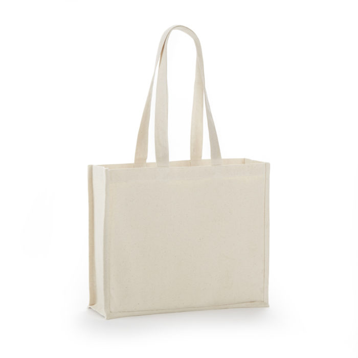 TB6119 HEAVY COTTON CANVAS GROCERY TOTE WITH FULL SIDES AND BOTTOM GUSSETS 15"X12"X4"-267