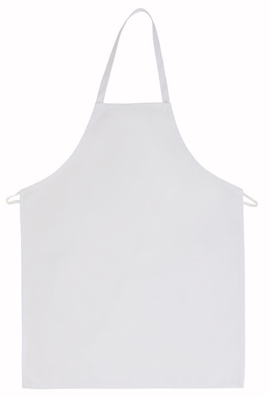 A2010P SPUN POLY FULL LENGTH APRON WITH 2 FRONT POCKETS 28x34-0