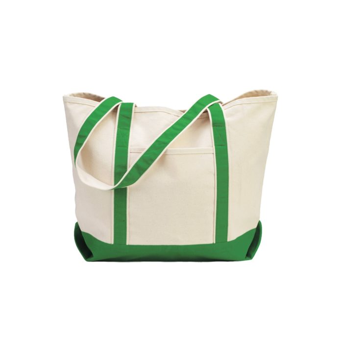 TB1100A. Beach Tote - Classic Boat Bag with Natural Body and Contrasting Trim-0