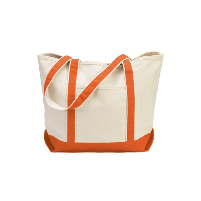 TB1100A. Beach Tote - Classic Boat Bag with Natural Body and Contrasting Trim-503
